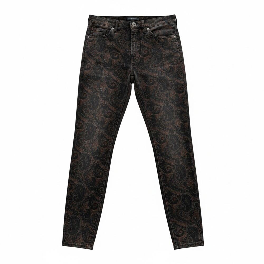 Banana Republic Mid-Rise Skinny Ankle Jeans Paisley Print Women’s 28 NWT